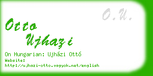 otto ujhazi business card
